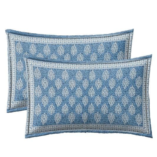 Indigo Blue Floral Bedsheet