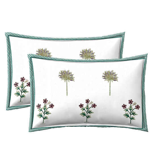 Green Jaal Bedsheet with Palm trees